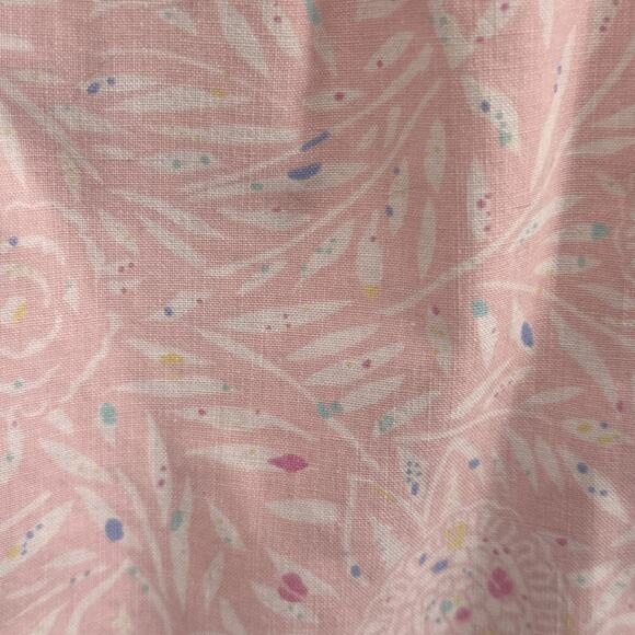 Vintage Oshkosh B’Gosh Jumper Dress Girl 7 Pink Floral Leaf Overall Bibs 90s USA - Picture 10 of 16